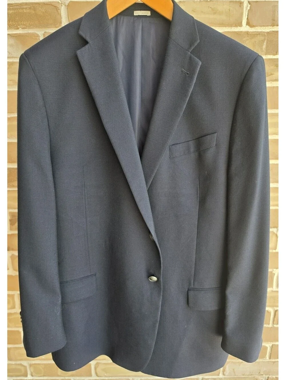 Joseph Abboud Heritage 46R Blazer REDA Super 110s Wool Navy Blue Sport Coat